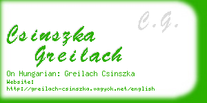 csinszka greilach business card